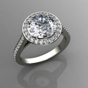 Engagement Ring - 44 small stones, one large round stone