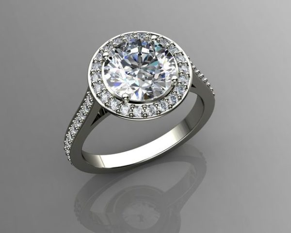 Engagement Ring - 44 small stones, one large round stone