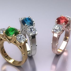Three Stone Engagement Ring