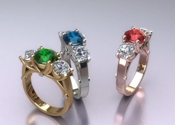 Three Stone Engagement Ring
