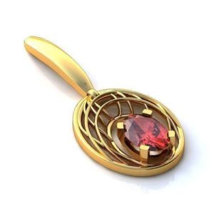 Pendant with oval stone