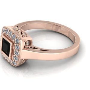 Princess Cut Gold Engagement Ring