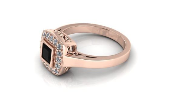 Princess Cut Gold Engagement Ring