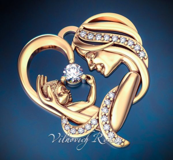 Mother and Daughter Pendant