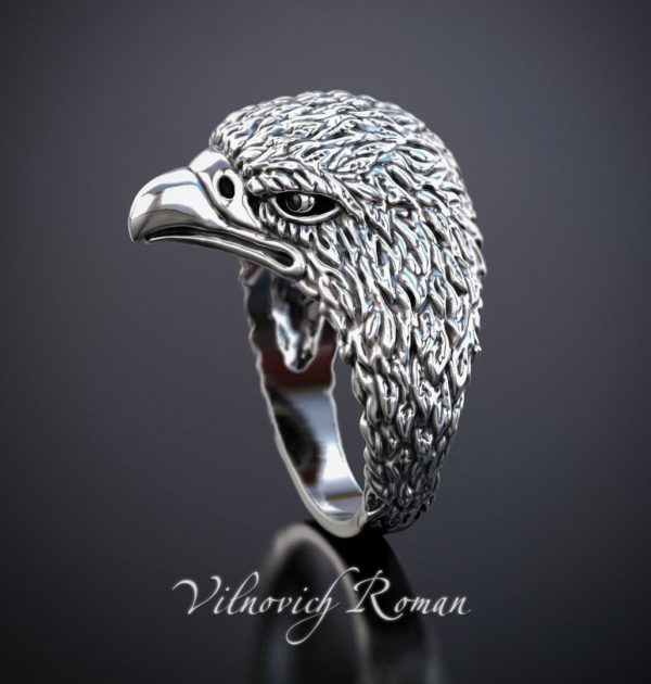 Man's Ring with eagle face