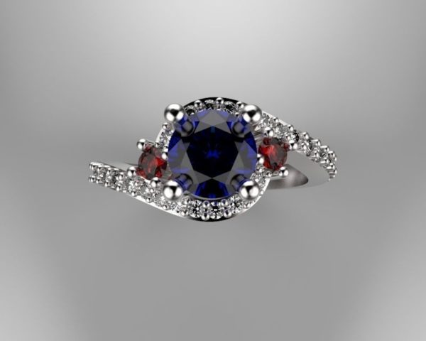 Halo Twist Engagement Ring
