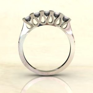 Five Diamond Engagement Ring