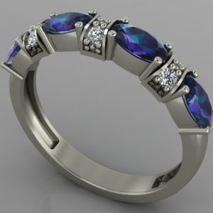 Sapphire and diamond ring