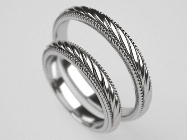 Art Nouveau Wedding Bands