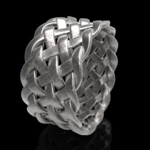 Woven Pattern Wedding Band