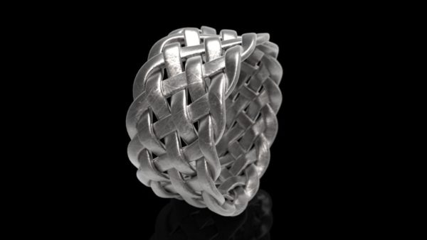 Woven Pattern Wedding Band