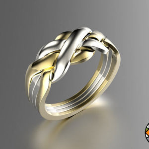 Four Band Puzzle Ring