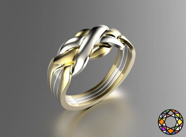 Four Band Puzzle Ring