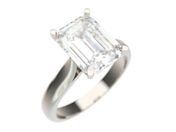 Emerald Cut Diamond Engagement Ring
