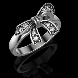 Bow Style Diamond Ring