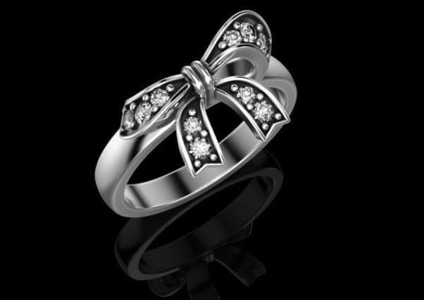 Bow Style Diamond Ring