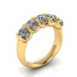 Multi Diamond Wedding Band