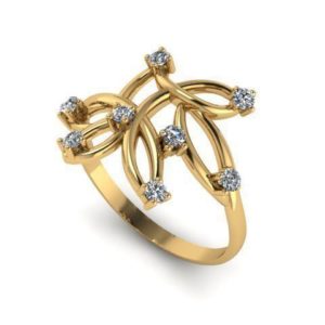 Starburst Style Diamond Ring
