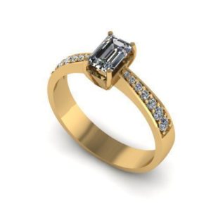 Emerald Cut Diamond Engagement Ring