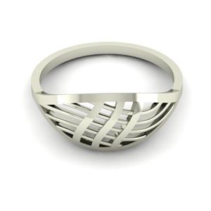 Basketweave Silver Ring