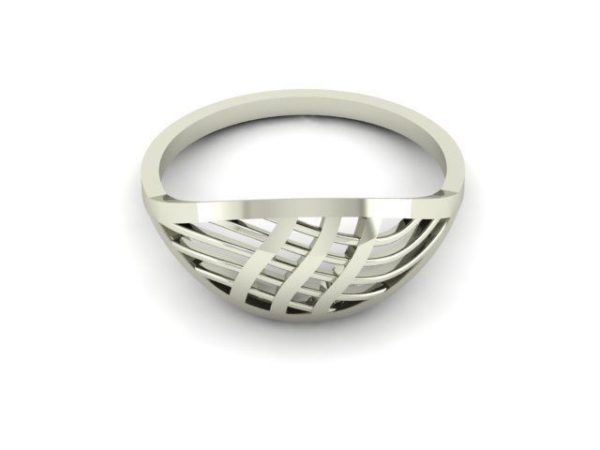 Basketweave Silver Ring