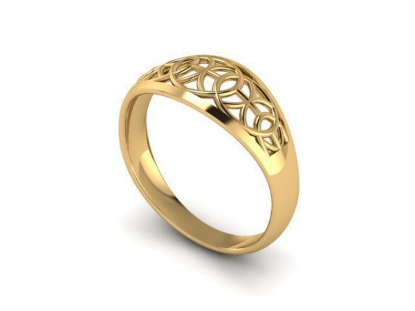 Interlocking Circle Pattern Ring