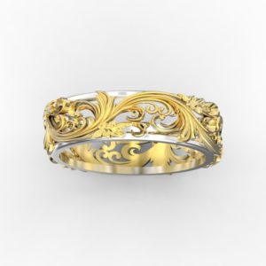Vintage Scrollwork Wedding Band
