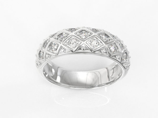 Multi Diamond Wedding Band