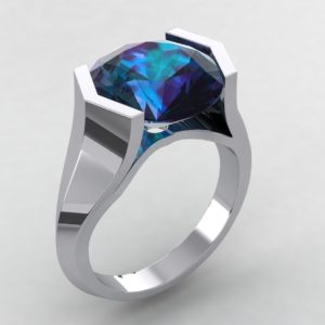 Industrial Style Sapphire Ring