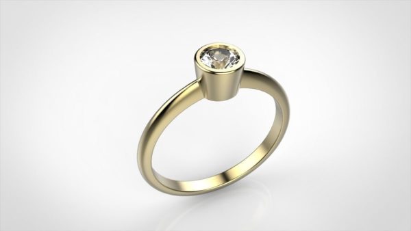 Diamond Solitaire  Engagement Ring