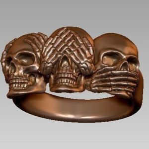 Three Skull Ring