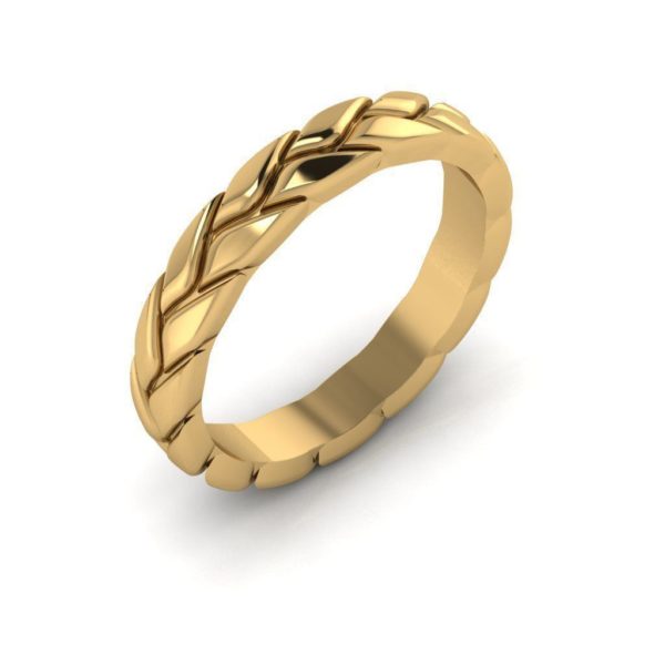 Diamond Pattern Wedding Band
