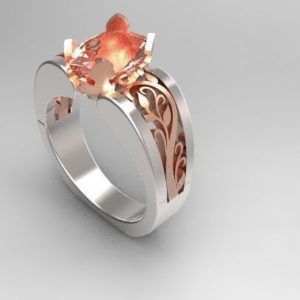 Floral Scrollwork Oval Ring