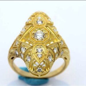 Multistone Basket Ring
