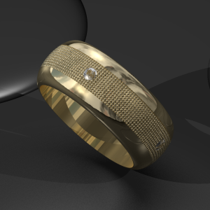 Knurled Gold Ring
